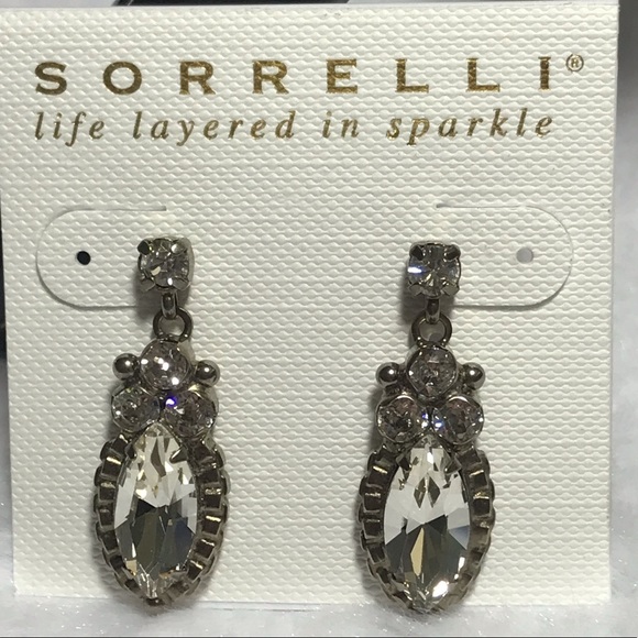NWT SORRELLI noble navette drop earring crystal - Picture 3 of 4